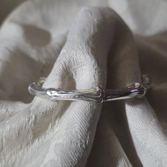 Tiffany & Co Sterling Silver Bamboo Bangle Bracelet - Picture 5 of 15